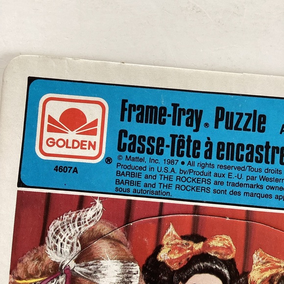 🛍️$5 Add-on🛍️ 1987 Barbie frame tray puzzle - Picture 2 of 3